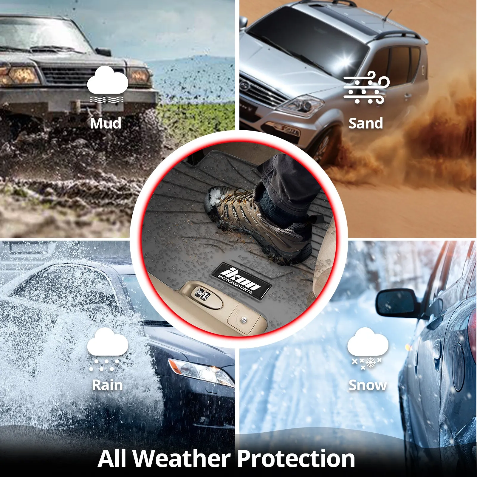 2007-2013 Chevy Silverado Latex Floor Mat All Weather Carpet 5PC