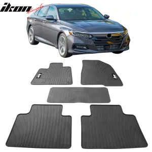 2018-2022 Honda Accord Latex Floor Mats All Weather Carpets 5PC