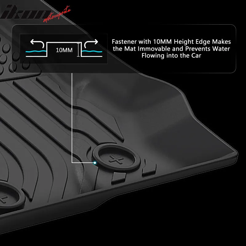 2021-2023 Ford Bronco 4DR Floor Mats All Weather TPE 3D Carpets 3PC