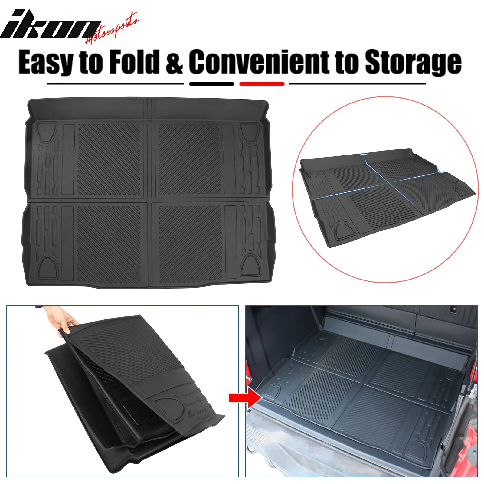2021-2023 Ford Bronco All Weather Trunk Mat Cargo Liner Black TPE