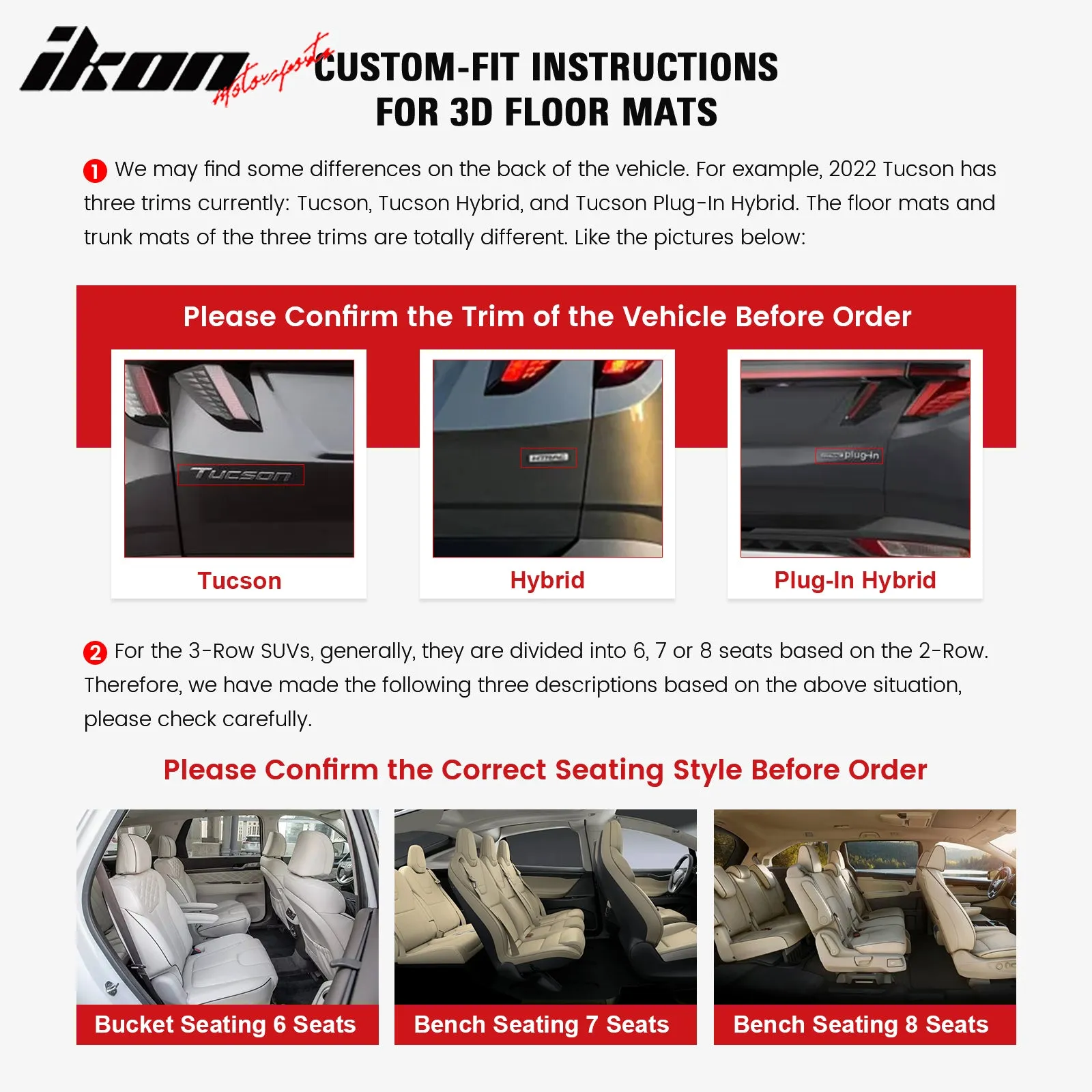 2023-2024 Benz GLC All Weather 3D Molded Floor Mats Carpets Liner TPE