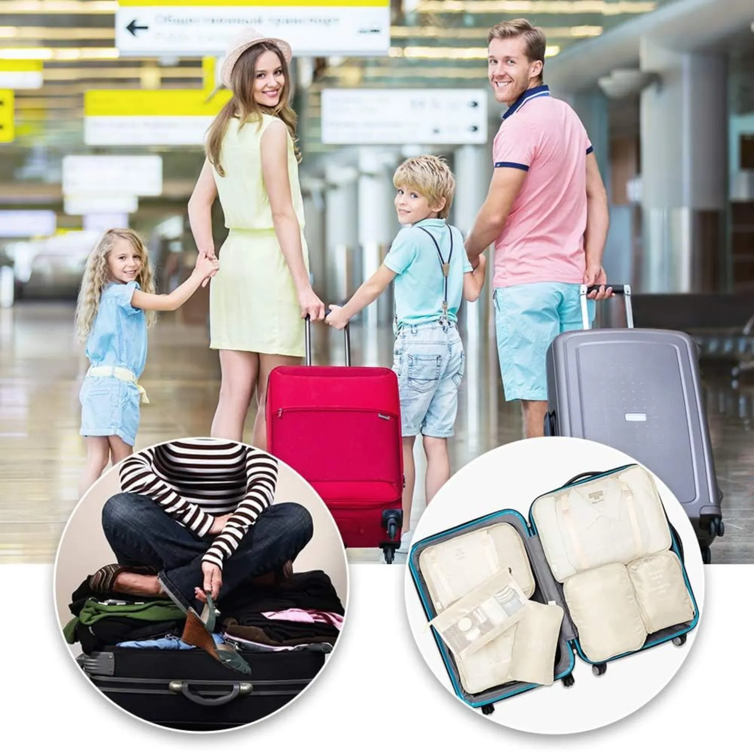 7-Piece Travel Organizer Bag Set