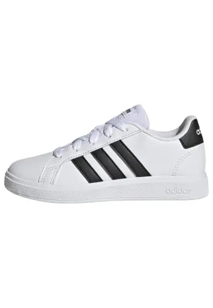 adidas Grand Court Lifestyle Tennis Lace-Up Shoes, Zapatillas Unisex niños, Cloud White Core Black Core Black, 40 EU
