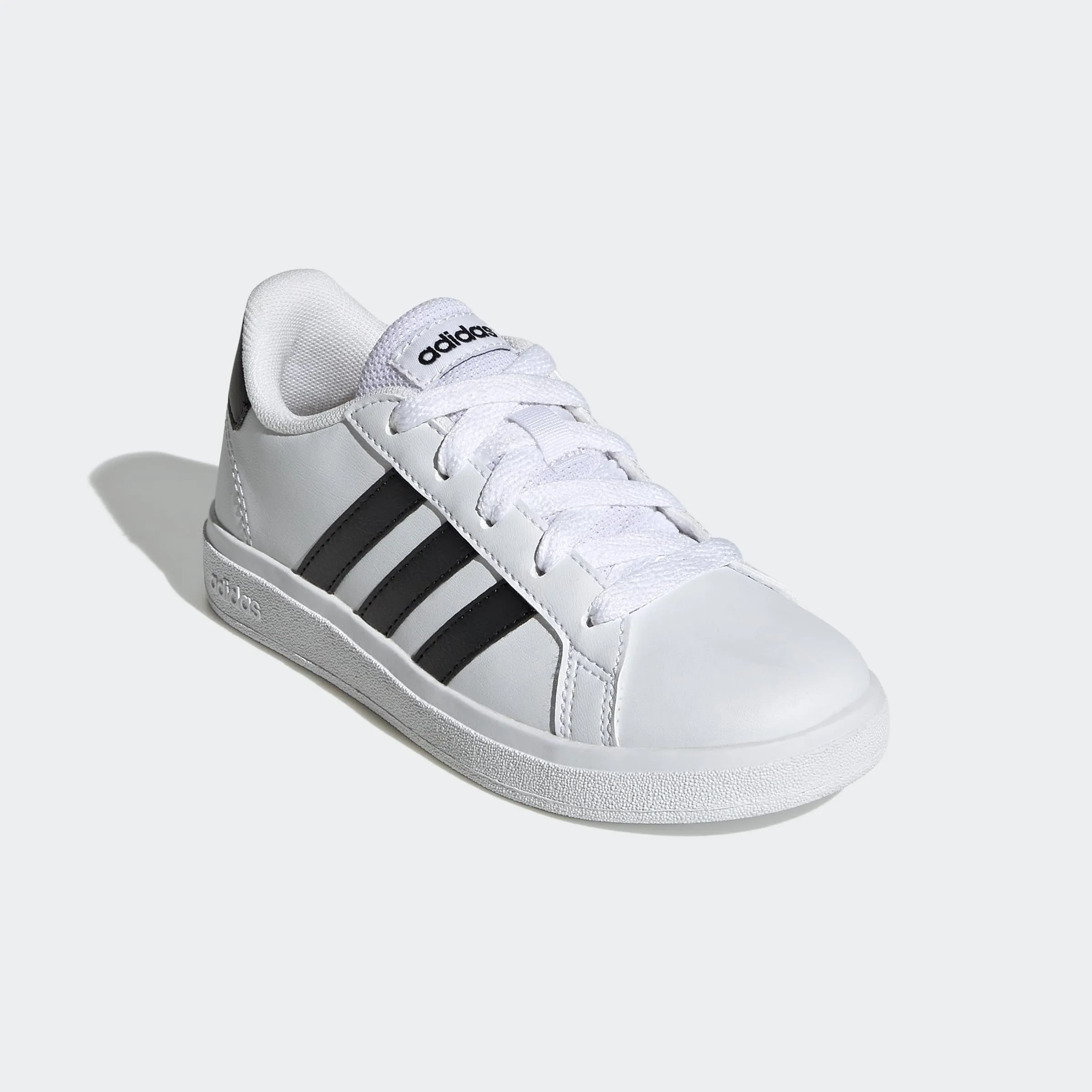 adidas Grand Court Lifestyle Tennis Lace-Up Shoes, Zapatillas Unisex niños, Cloud White Core Black Core Black, 40 EU