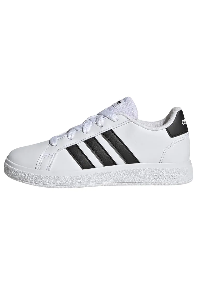 adidas Grand Court Lifestyle Tennis Lace-Up Shoes, Zapatillas Unisex niños, Cloud White Core Black Core Black, 40 EU