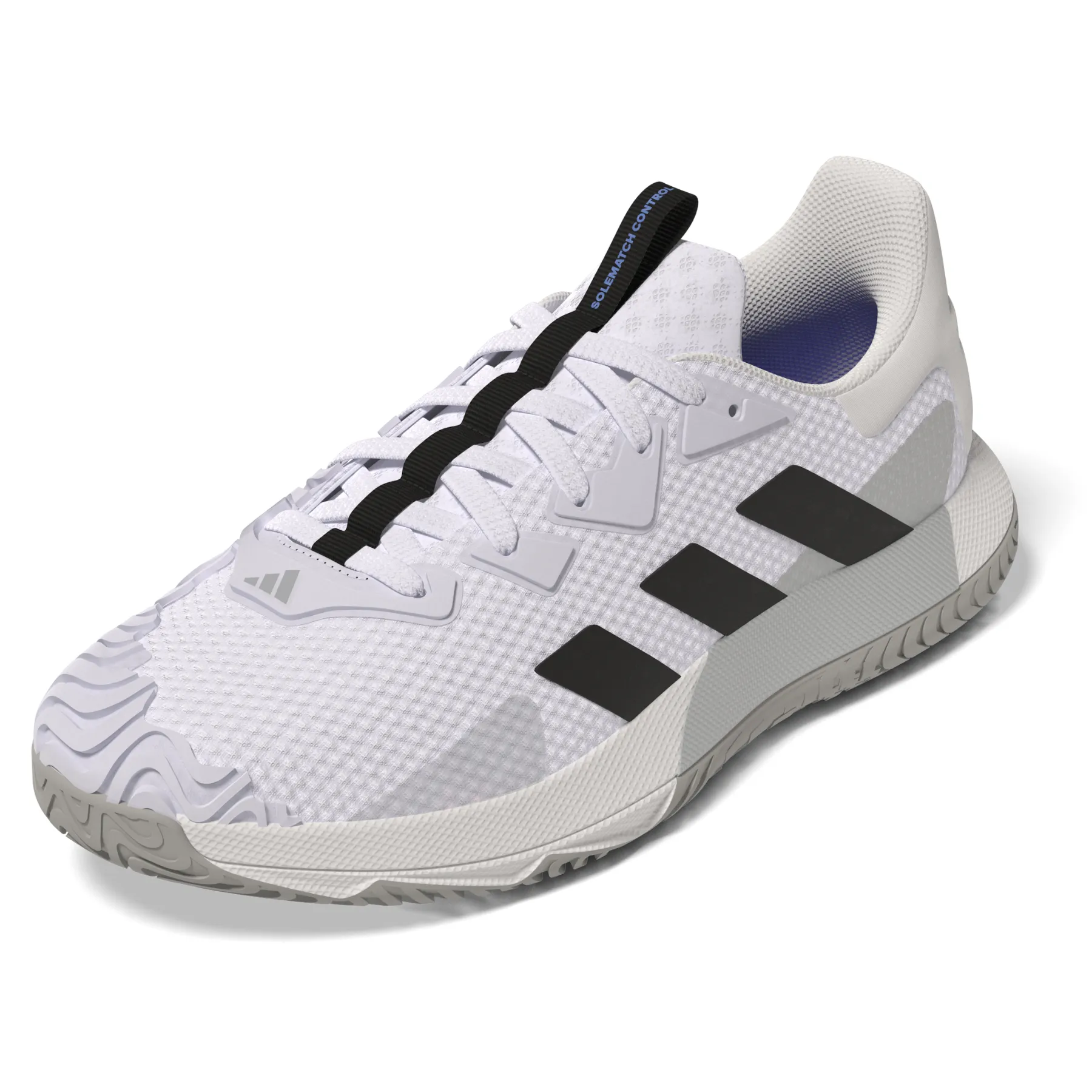 Adidas Performance Sole Match Control Ftw White/Core Black/Lucblu Men Tennis Shoes