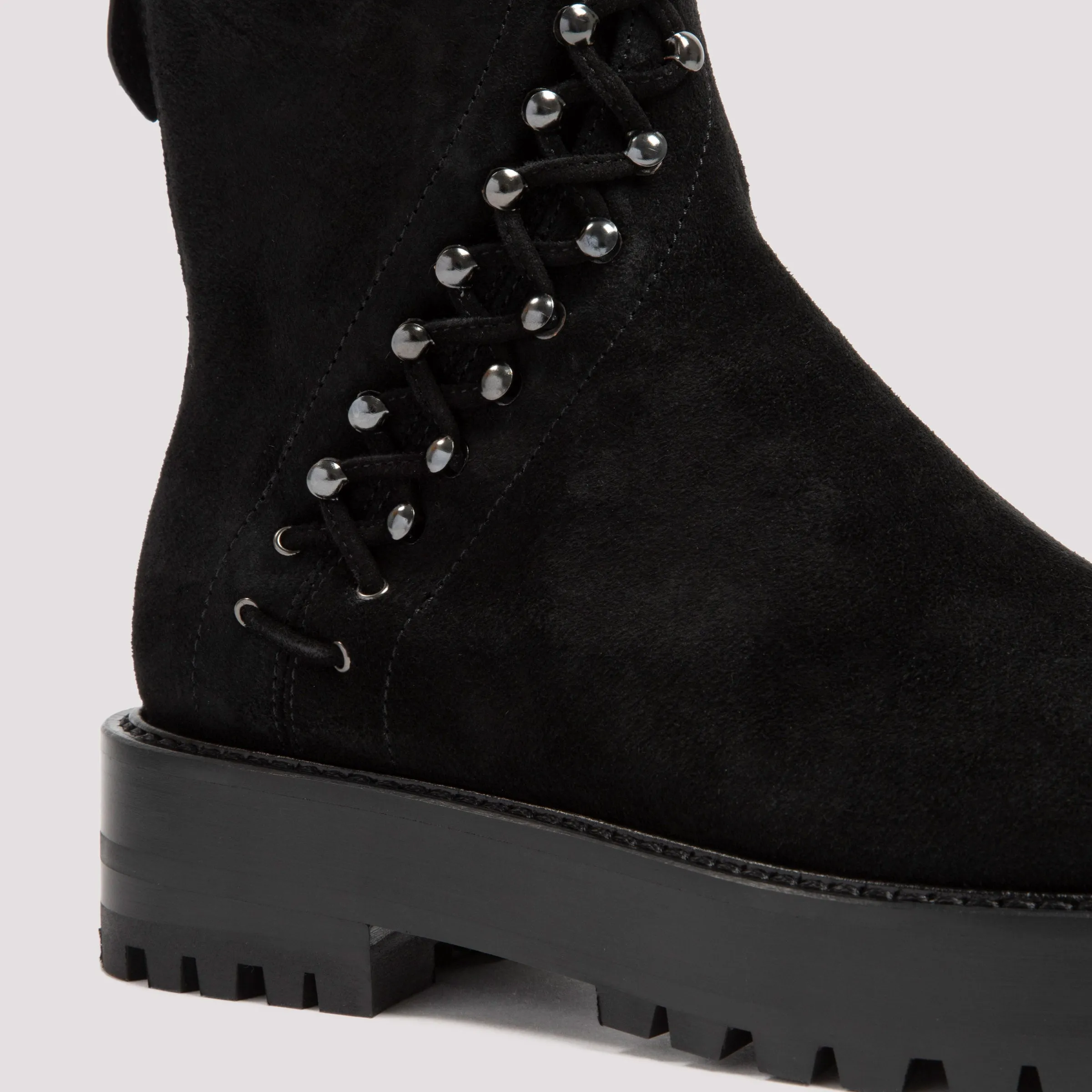 Alaïa Studded Lace Up Ankle Boots