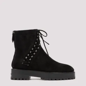 Alaïa Studded Lace Up Ankle Boots