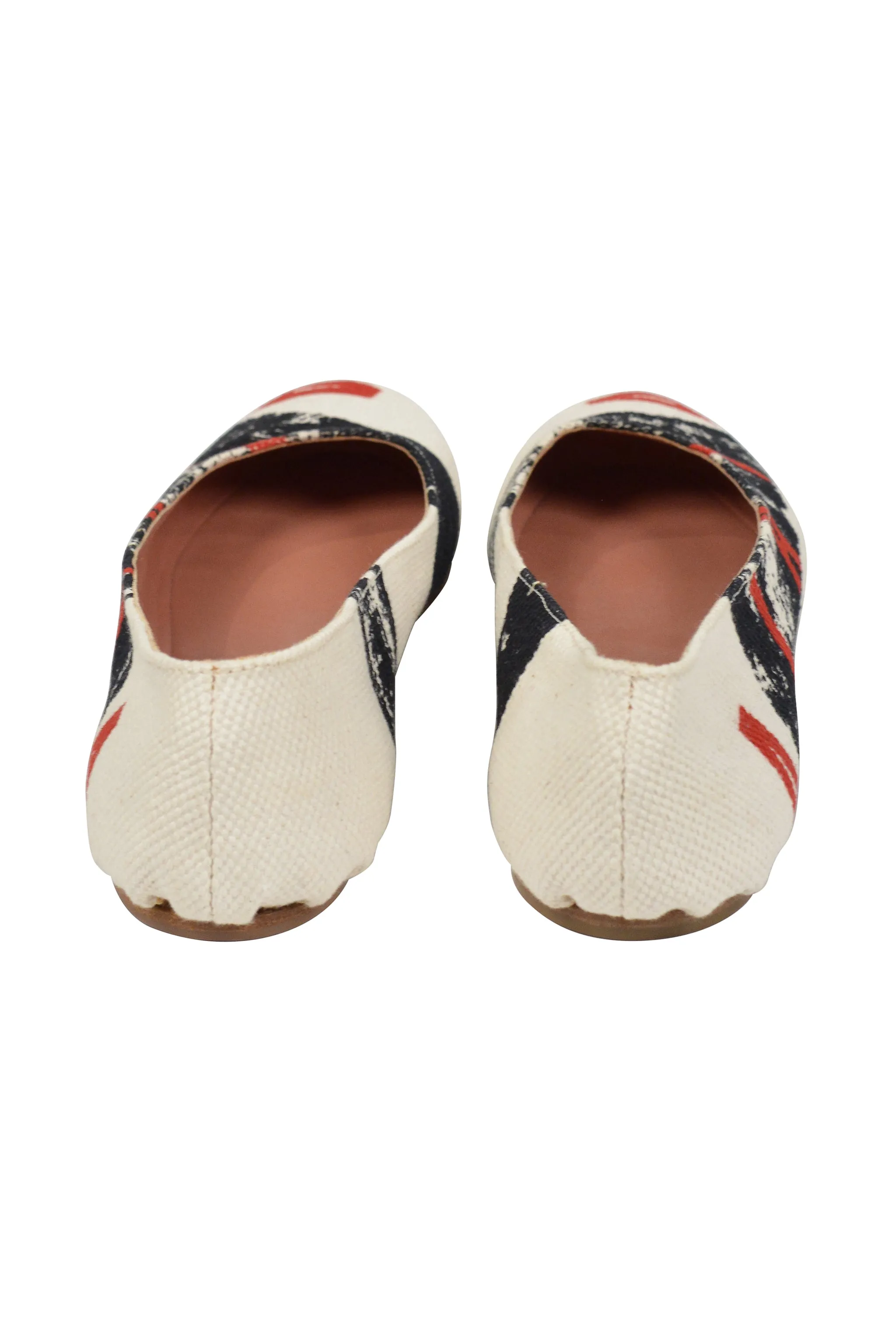ALAIA LOGO PRINT BALLERINA FLATS 2000S