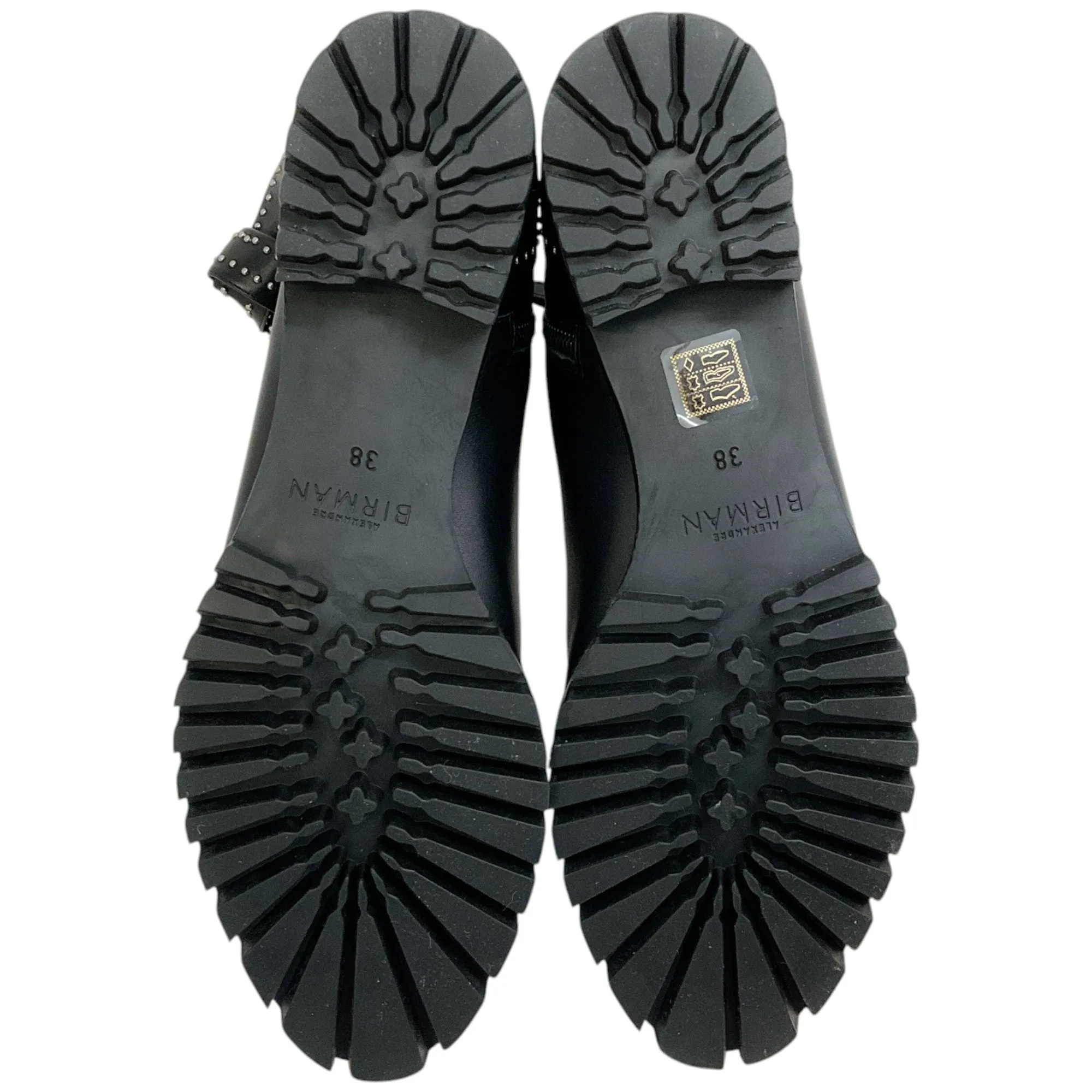 Alexandre Birman Black Studded Lace Up Evelyn Flat Boots