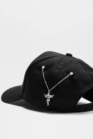 Angel Hat Chain Pin - Silver