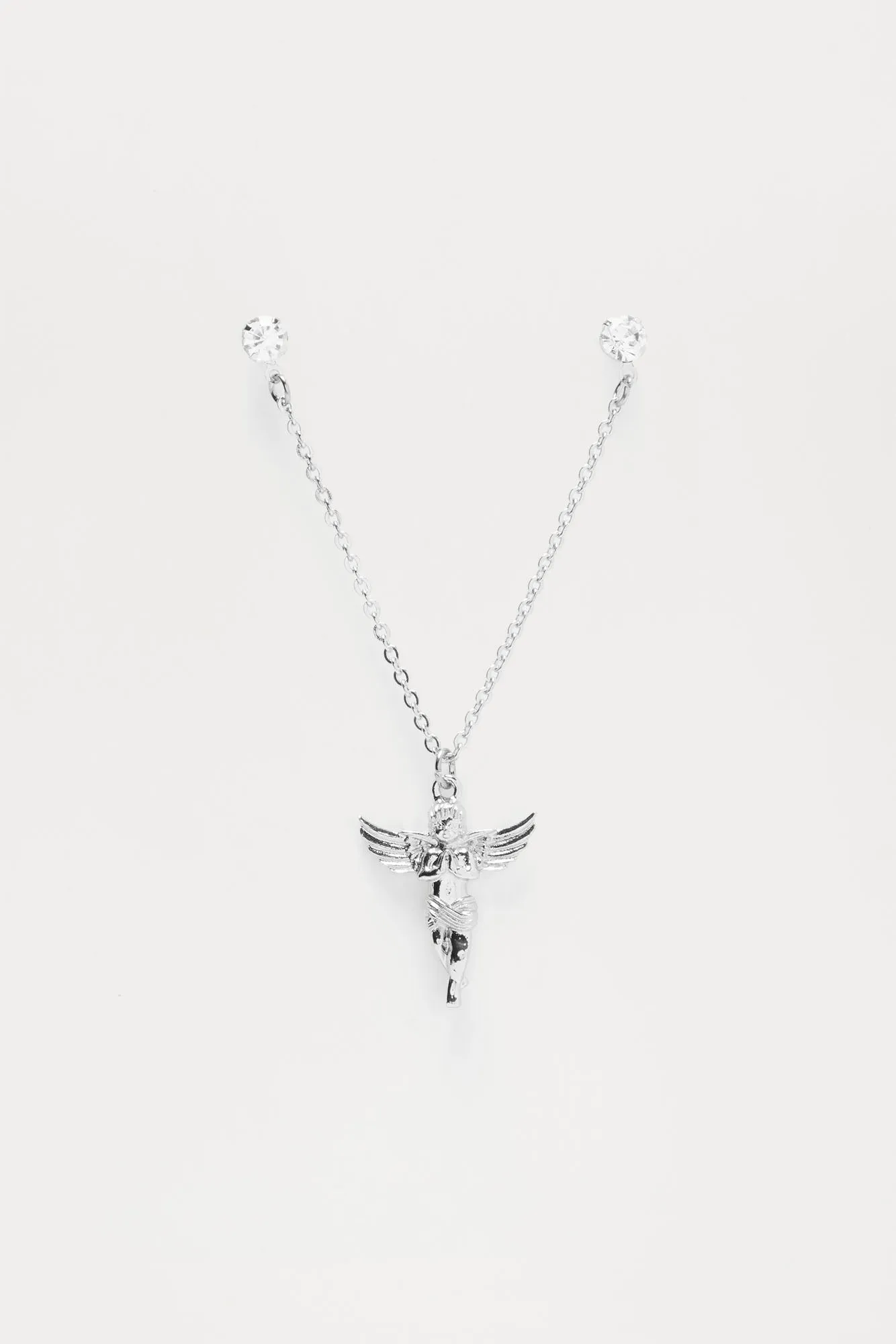 Angel Hat Chain Pin - Silver