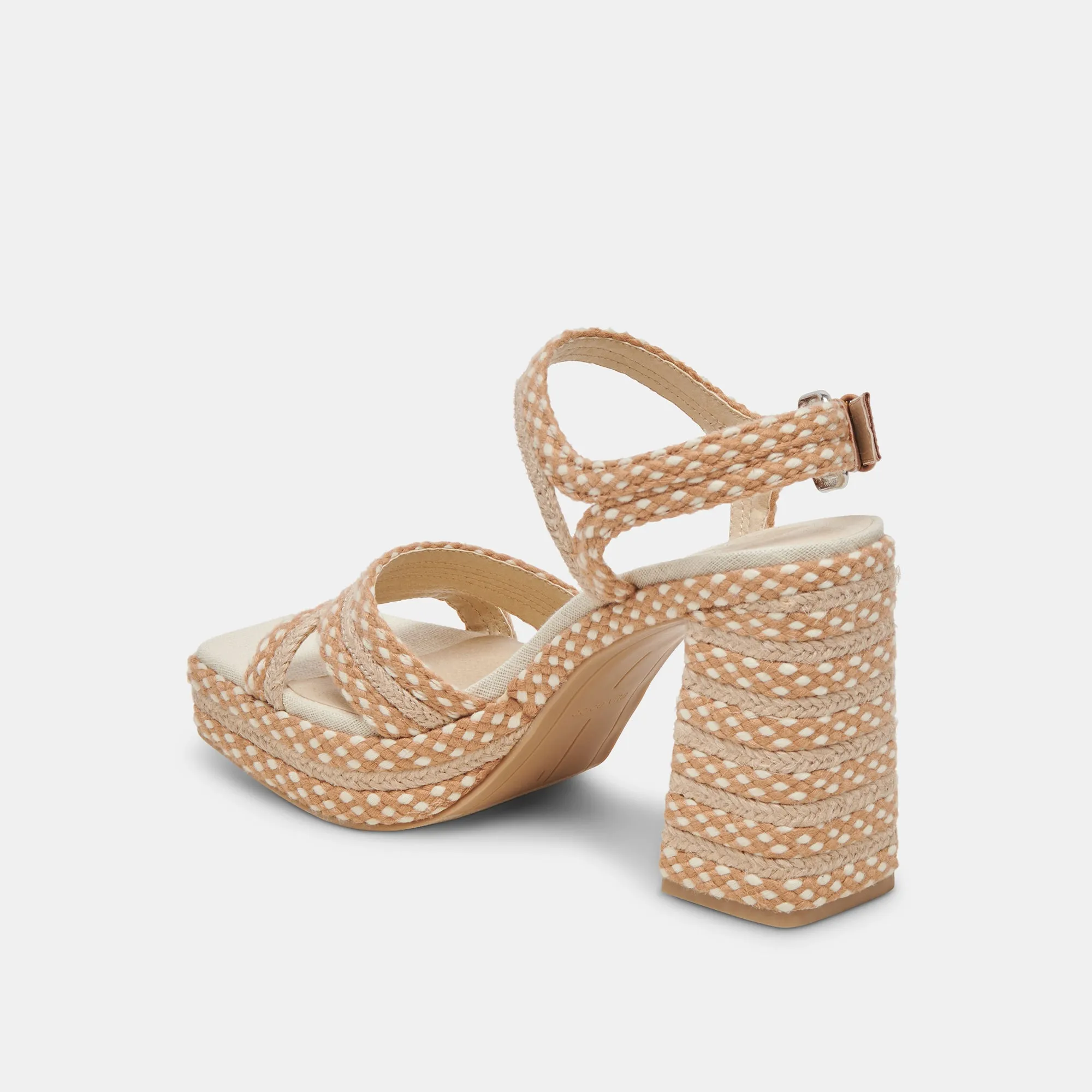 ARNELA HEELS NATURAL MULTI WOVEN