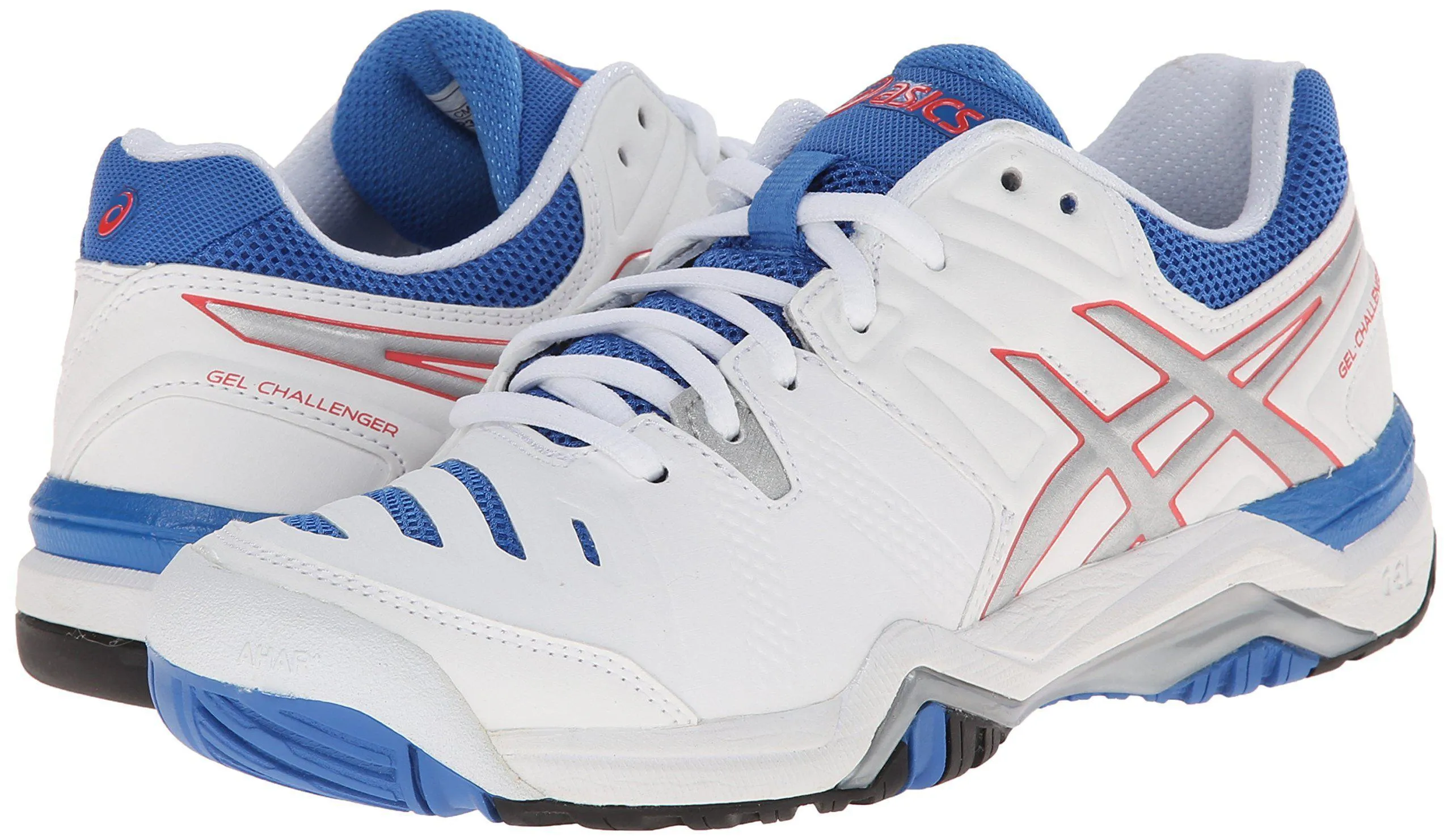 ASICS Women's Gel-Challenger 10 Tennis Shoe, White/Silver/Powder Blue,5 M US