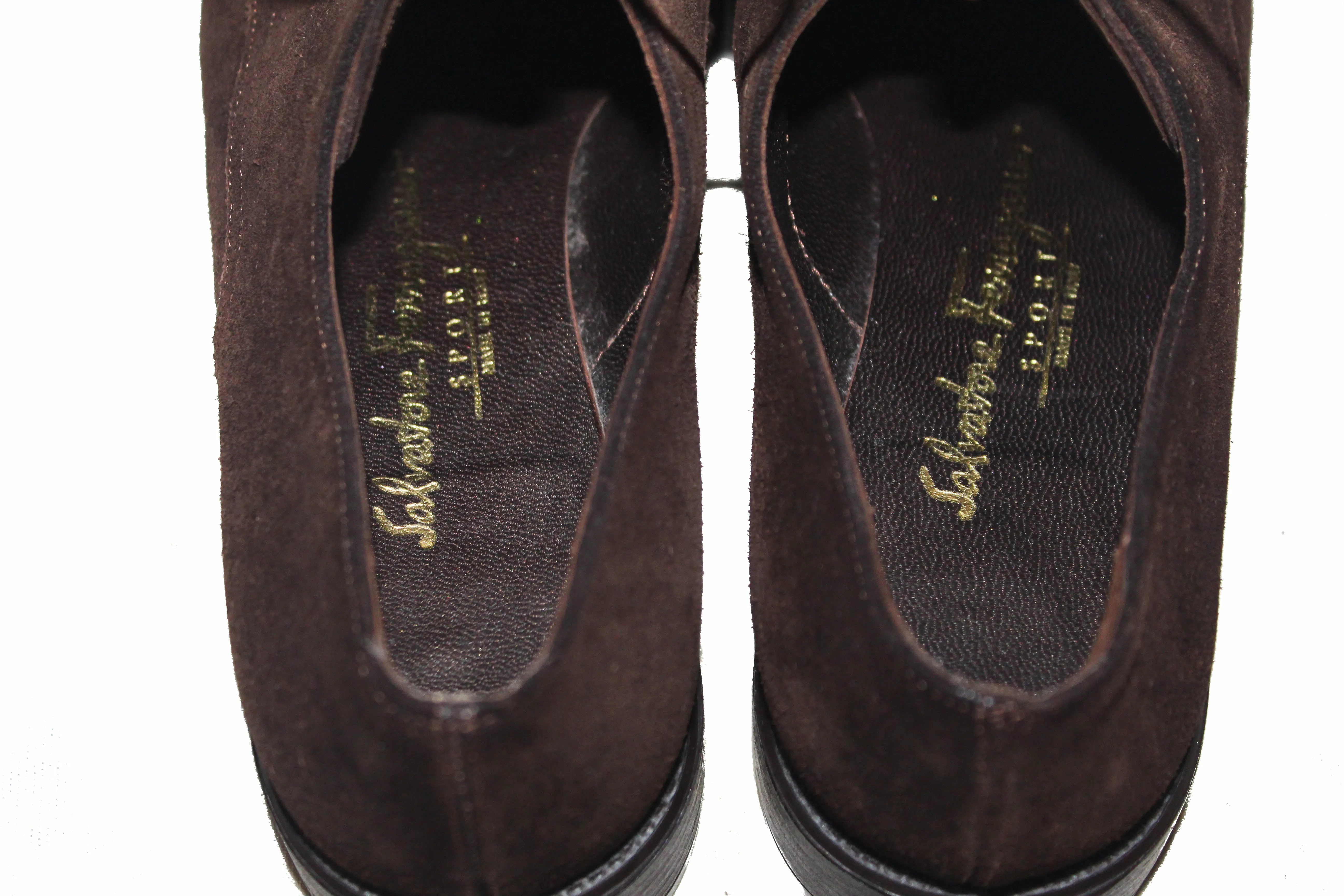 Authentic Salvatore Ferragamo Sport Brown Suede Leather Dress Shoes 5.5 B