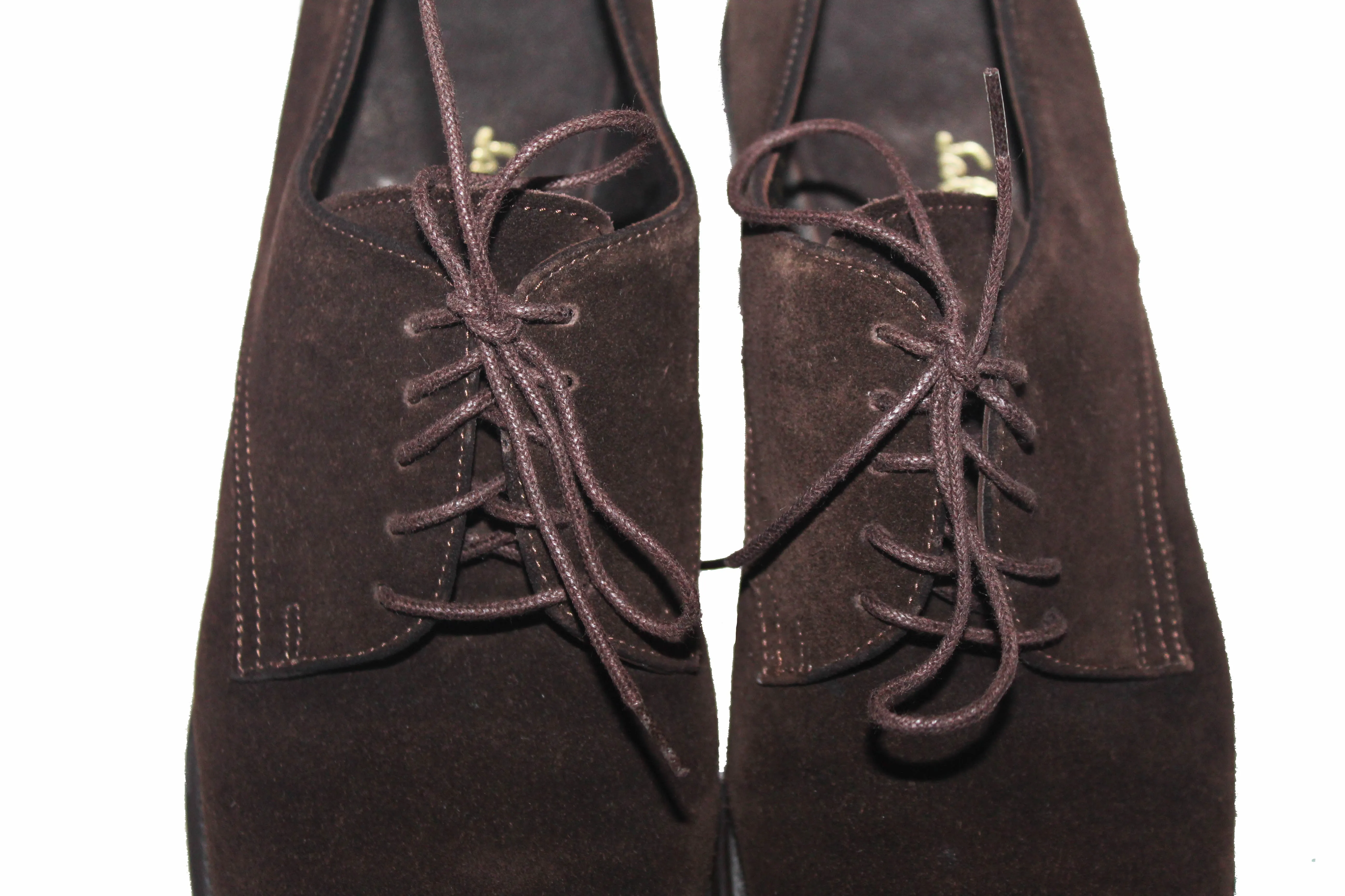 Authentic Salvatore Ferragamo Sport Brown Suede Leather Dress Shoes 5.5 B