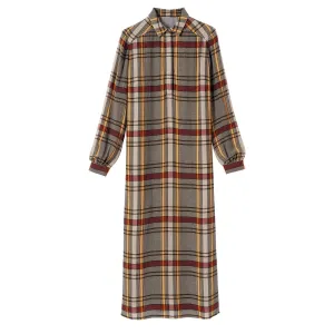 Autres Lignes Long Dress - Grey/Sienna
