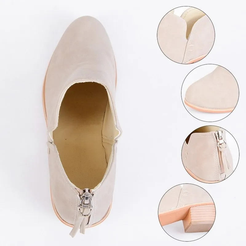 Autumn  Retro High Heel Ankle Boots