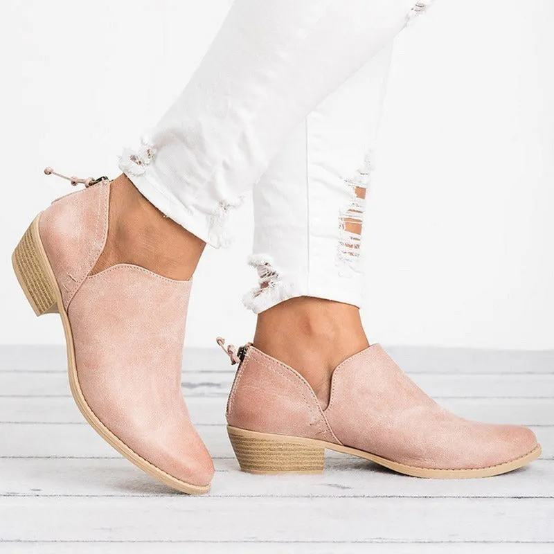 Autumn  Retro High Heel Ankle Boots