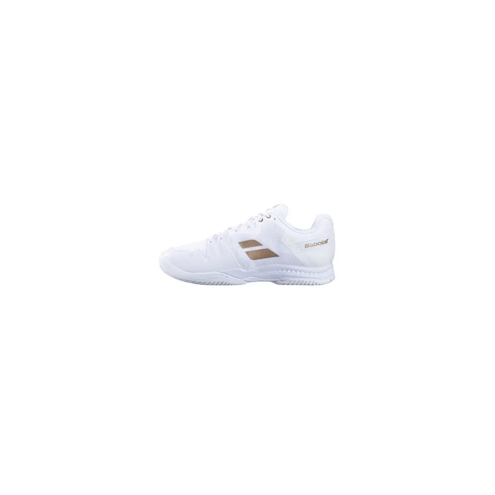 Babolat Men's SFX 3 All Court Wimbledon Tennis Shoes White and Gold