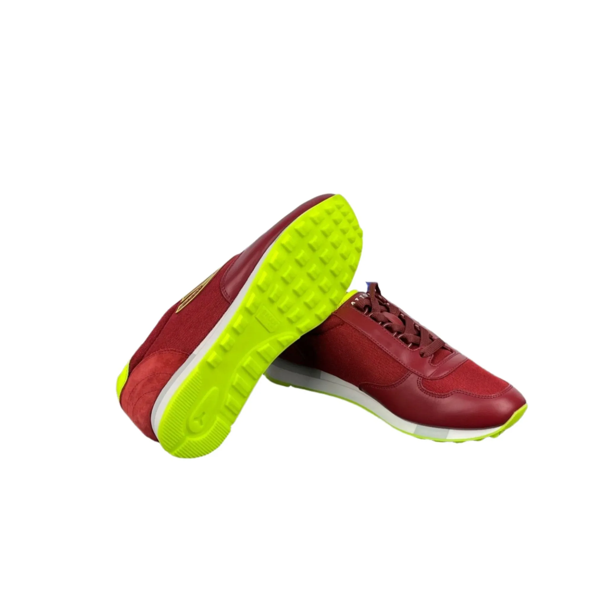 Bally Mens Gavino Red Leather Low Top Sneakers