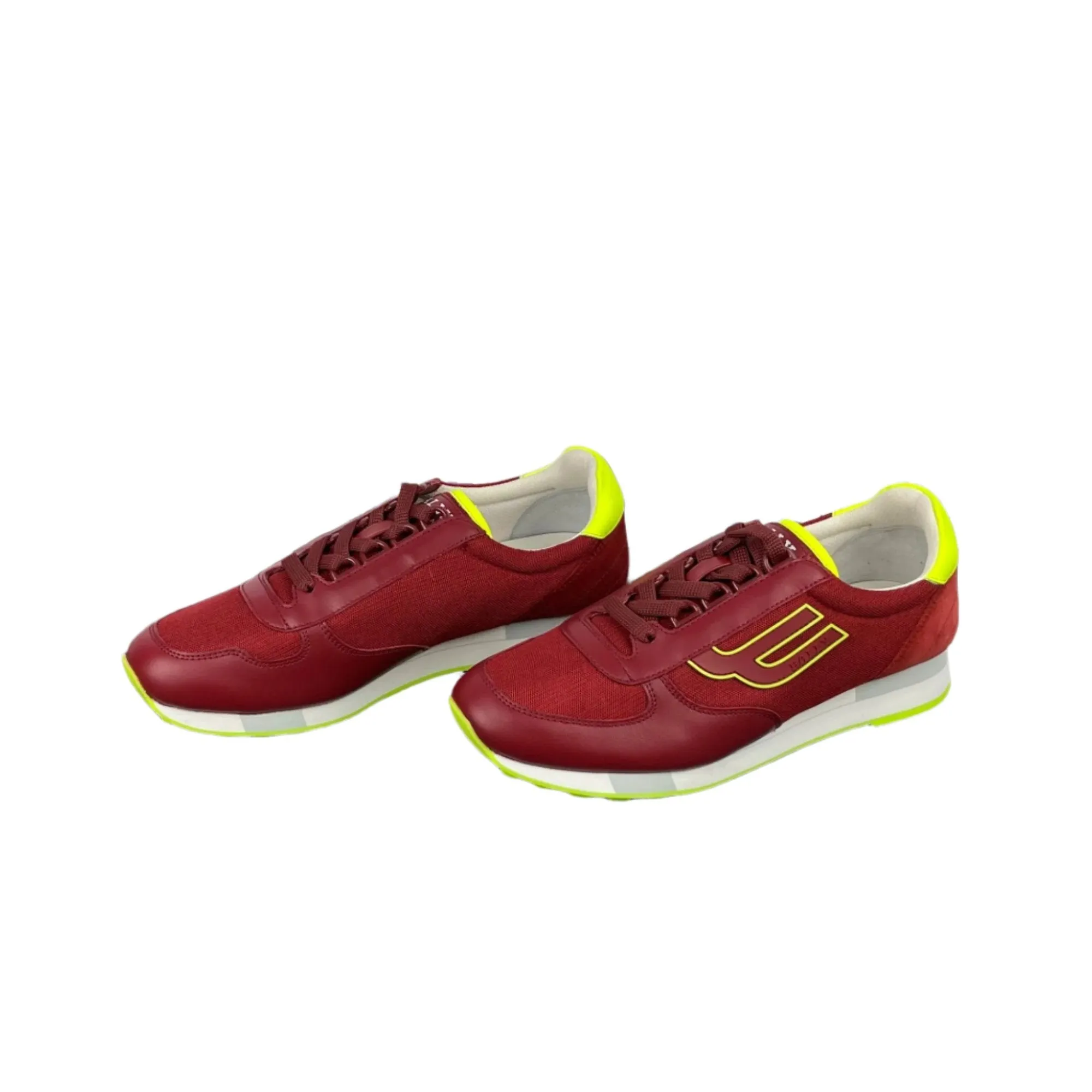 Bally Mens Gavino Red Leather Low Top Sneakers