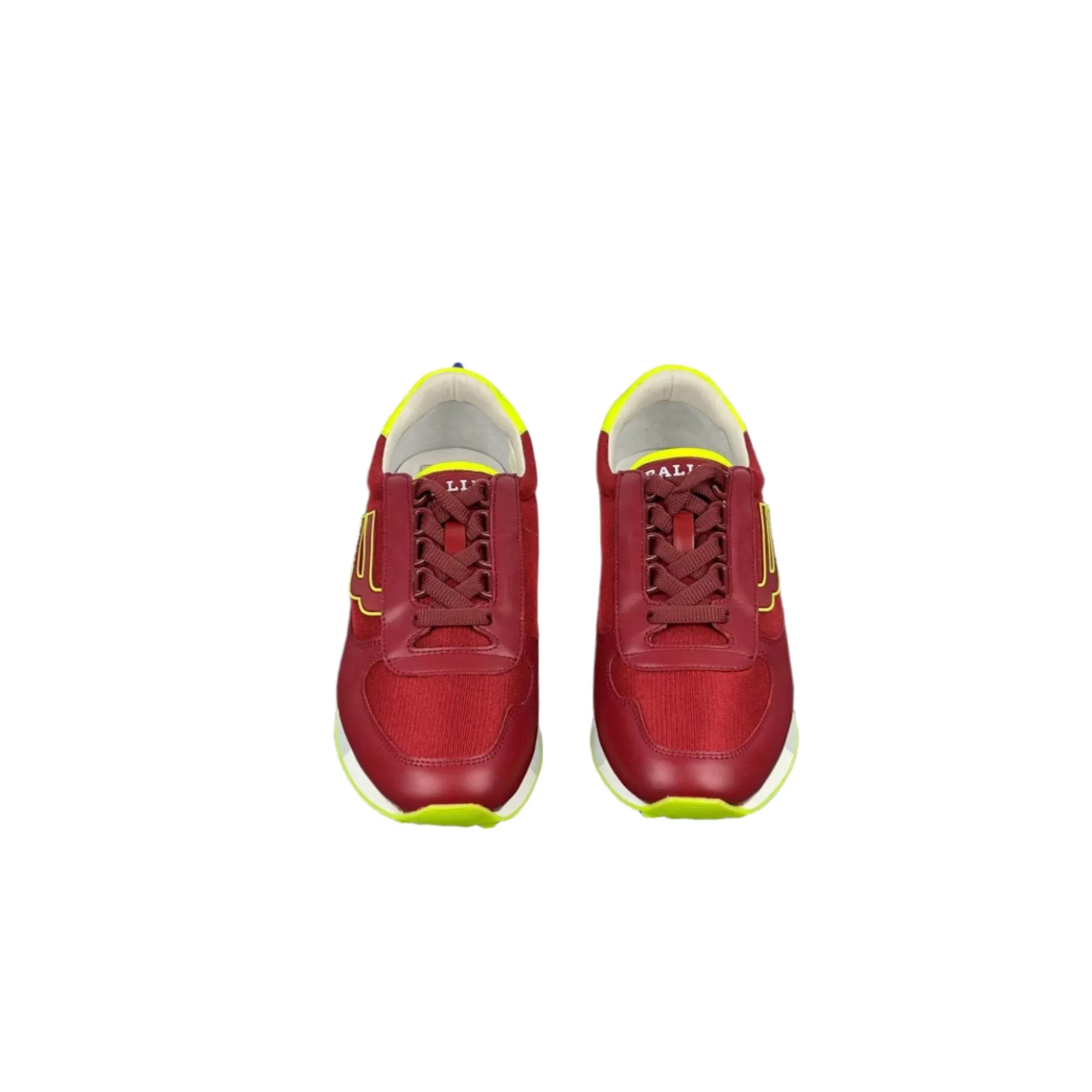 Bally Mens Gavino Red Leather Low Top Sneakers