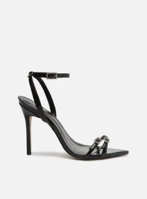 Black Sandal Varnish Thin High Heel