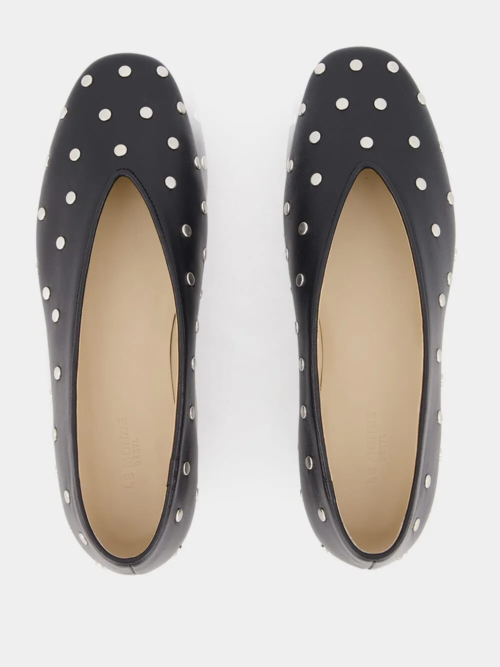 Black Studded Regency Slipper