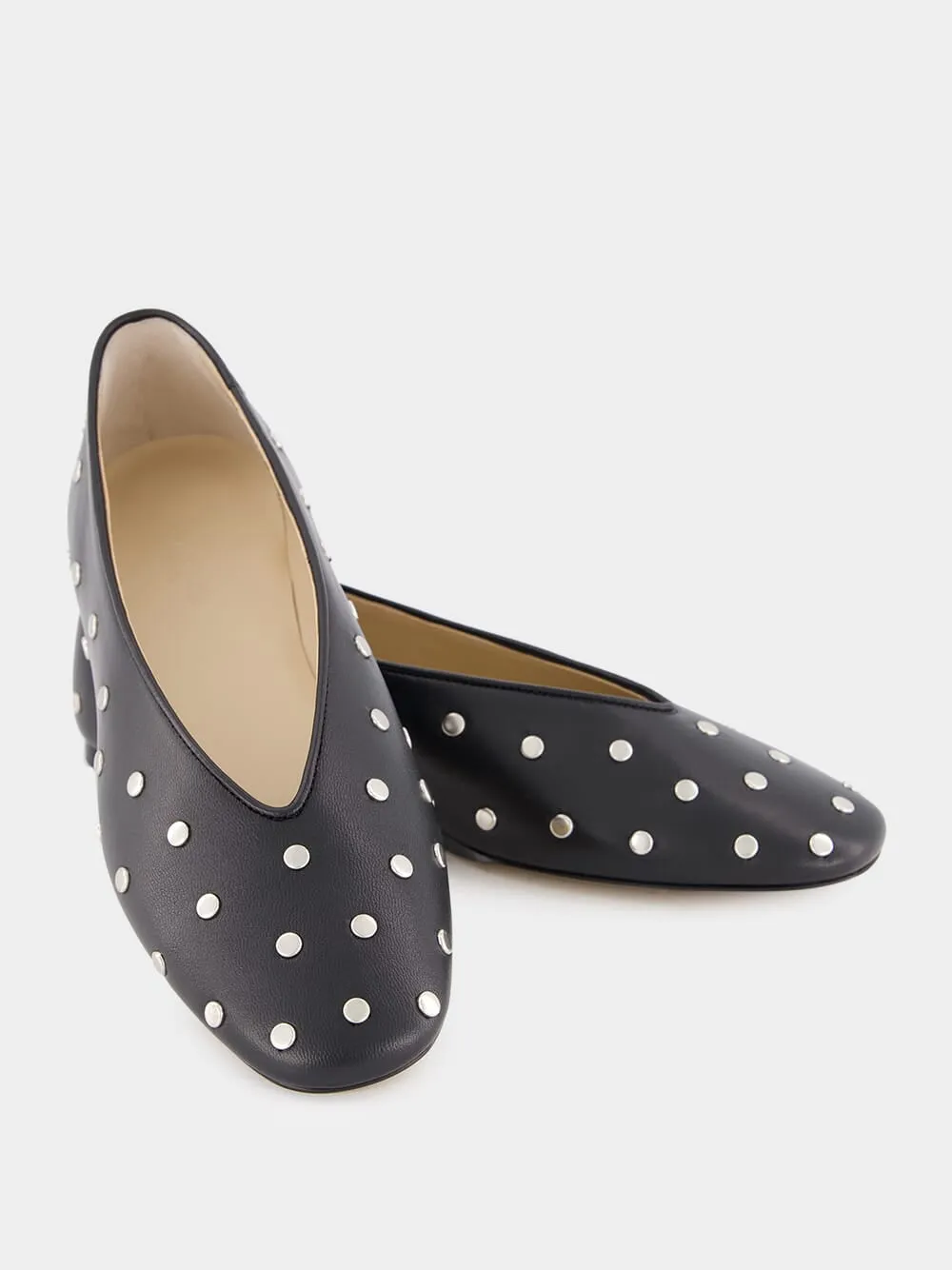 Black Studded Regency Slipper