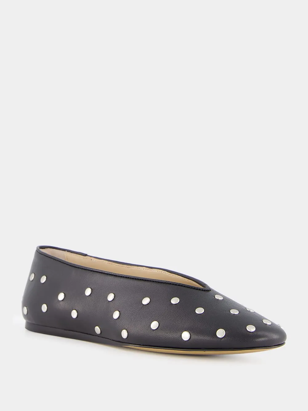 Black Studded Regency Slipper