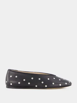 Black Studded Regency Slipper