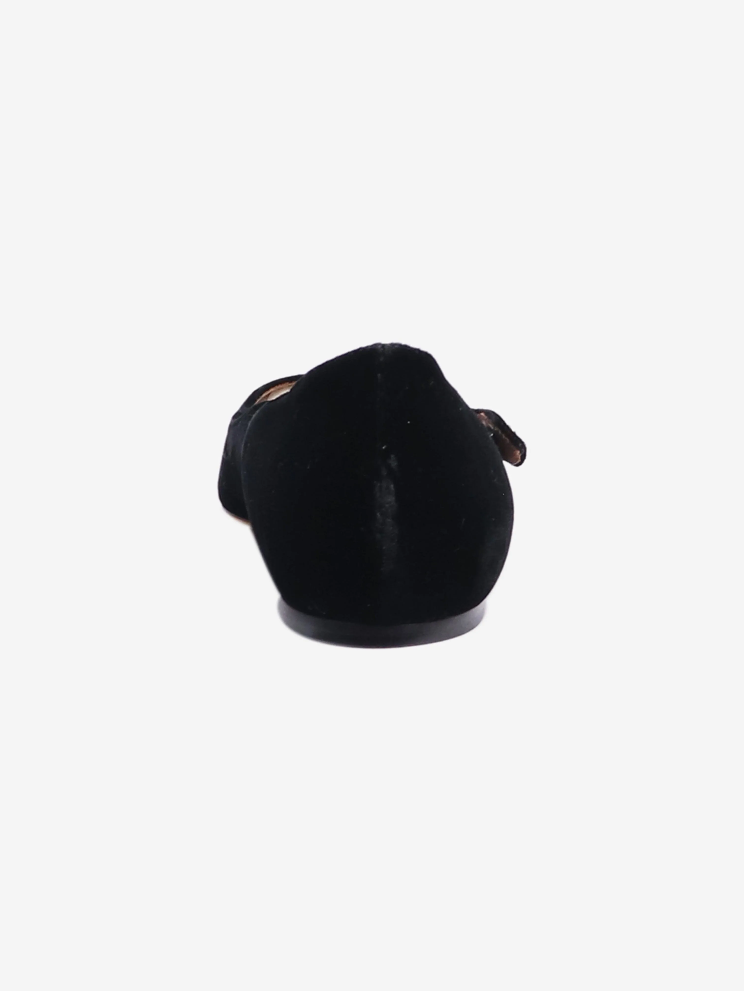 Black velvet Mary Jane flats - size EU 40