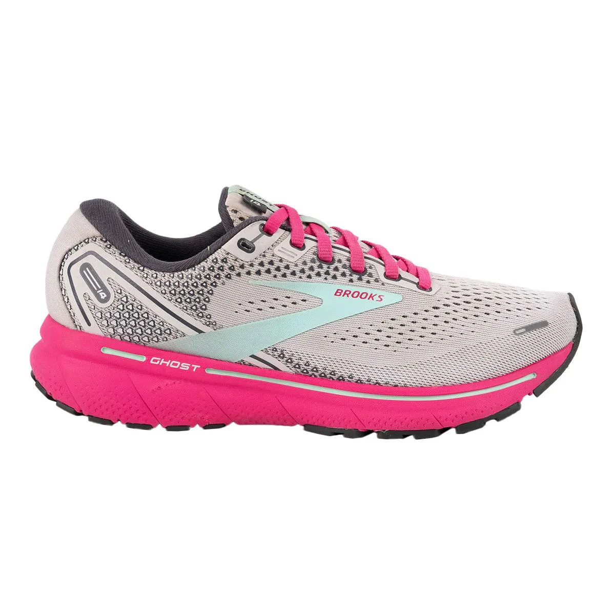Brooks Ghost 14 Running Sport Shoes Fabric Grey Colour For Women