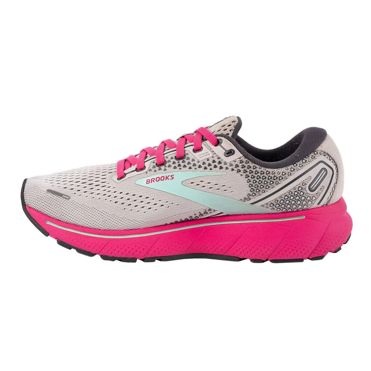Brooks Ghost 14 Running Sport Shoes Fabric Grey Colour For Women