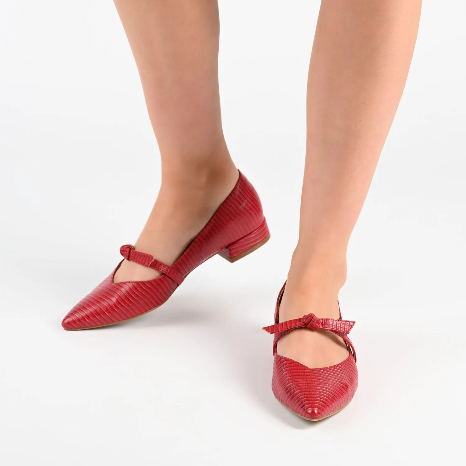CAIT BALLET FLATS IN FAUX LIZARD