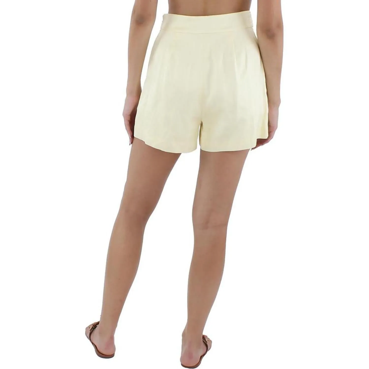 Camilla Womens Woven Mini Flat Front