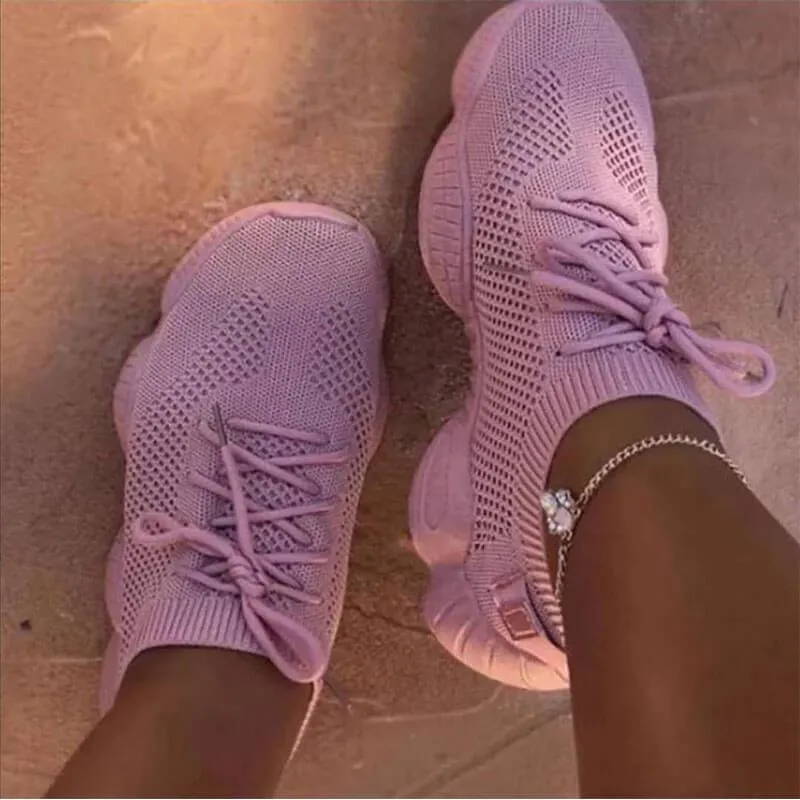 Casual Sportswear Bandage Round Sport Shoes