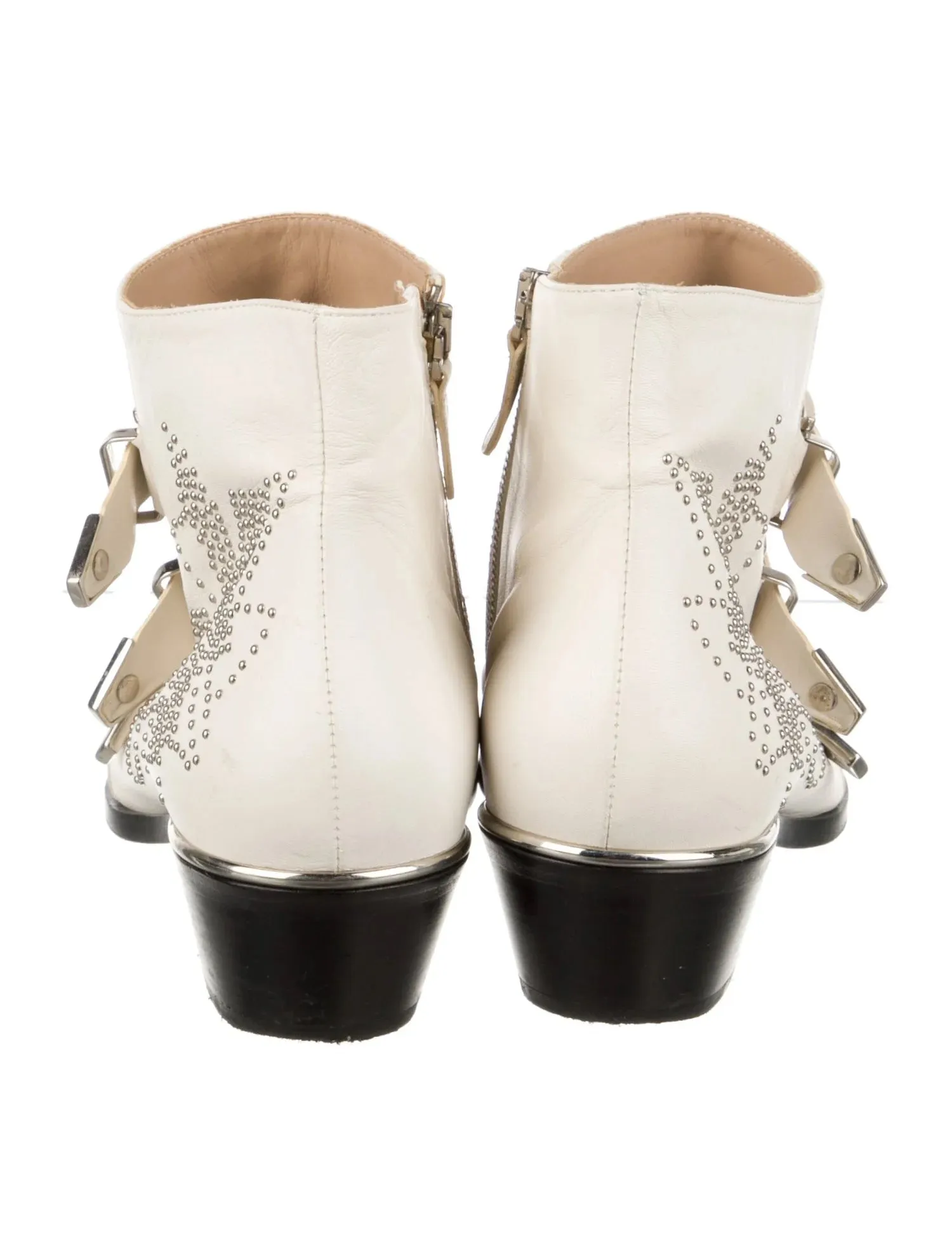 CHLOÉ STUDDED LEATHER SUSANNA ANKLE BOOTIES