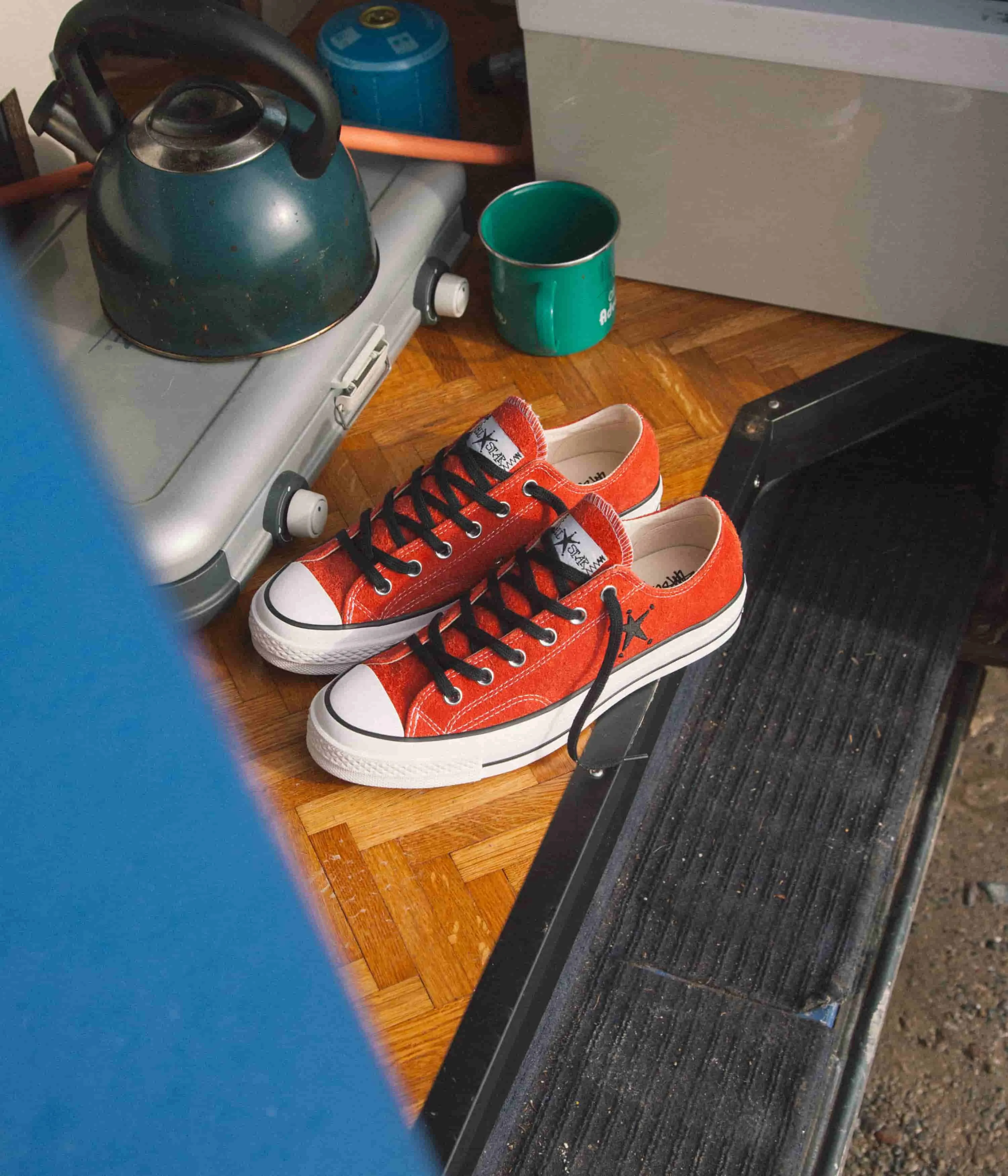 Converse x Stussy Chuck 70 Ox Shoes - Poppy Red