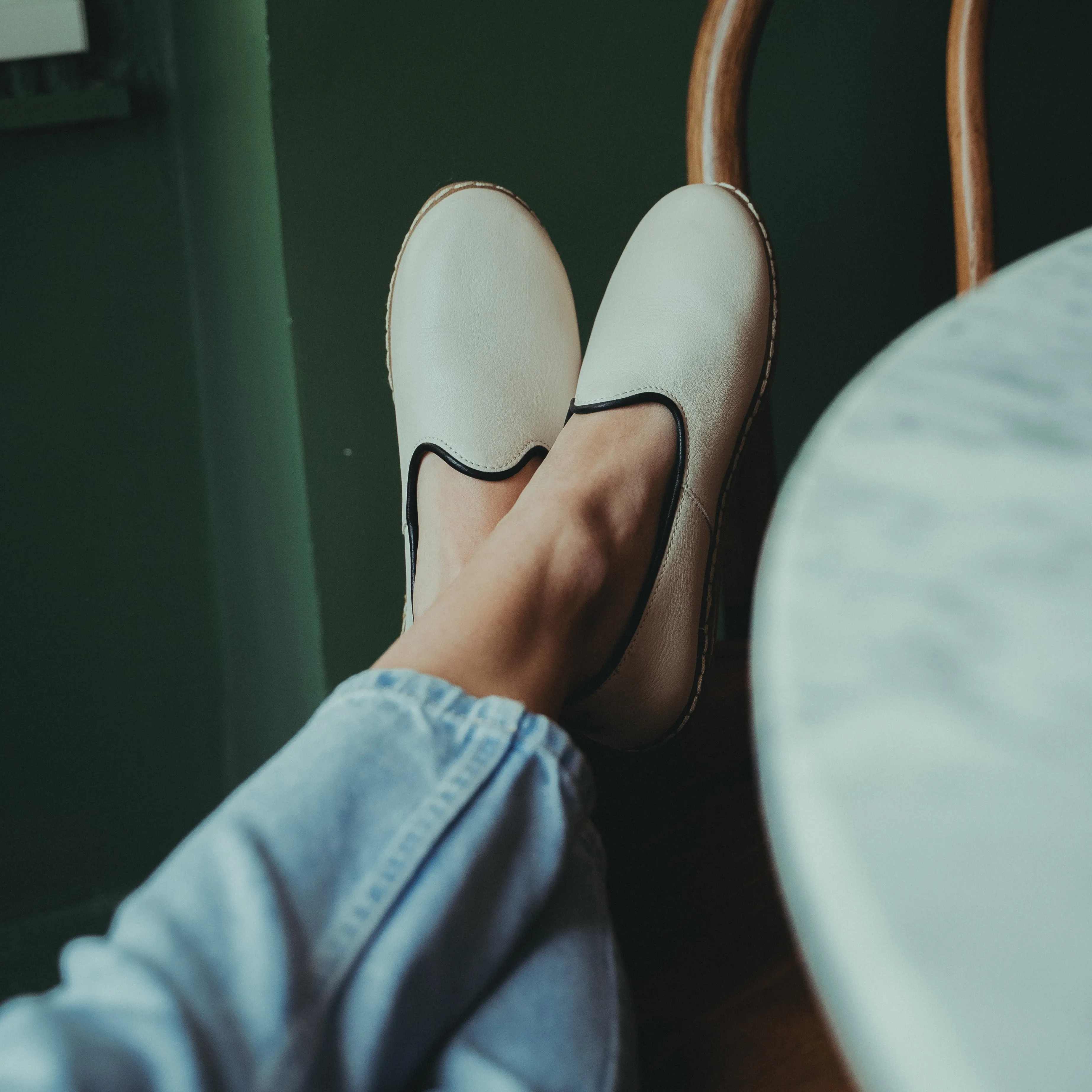 Cream Slip-On