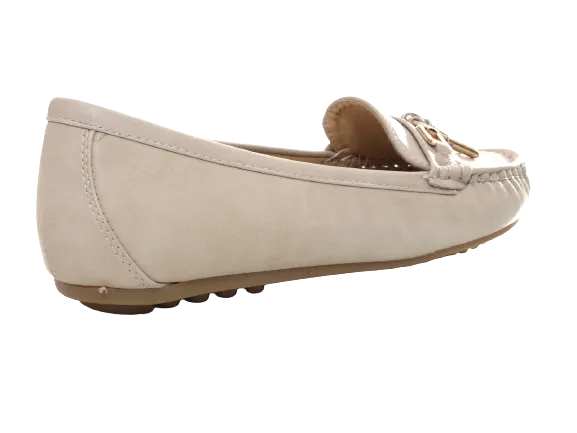 Damen Slipper Halbschuhe Ballerina Loafer Mokassins Slip On Flats Freizeit Beige # 954