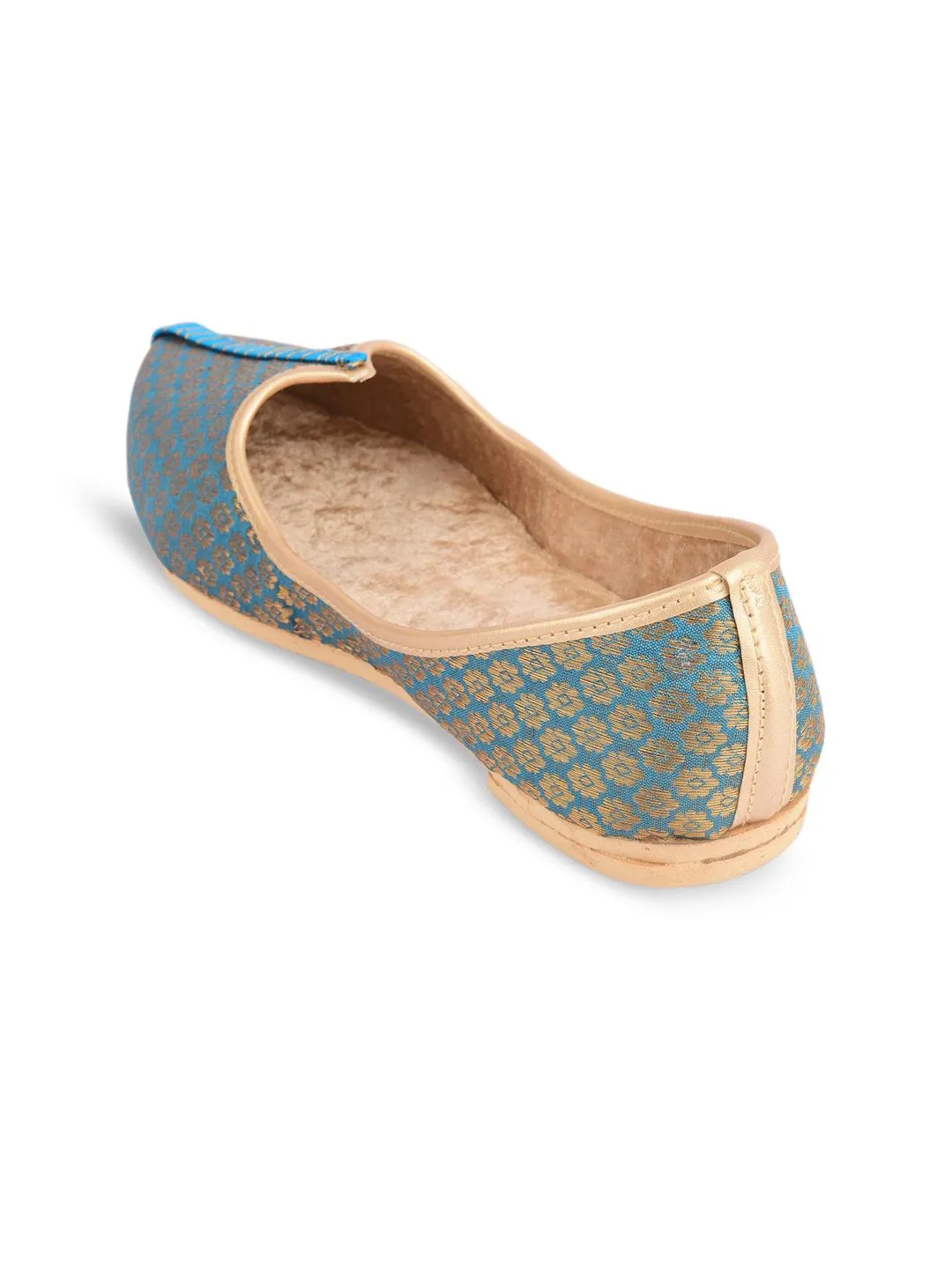 DESI COLOUR Men Woven Design Mojaris