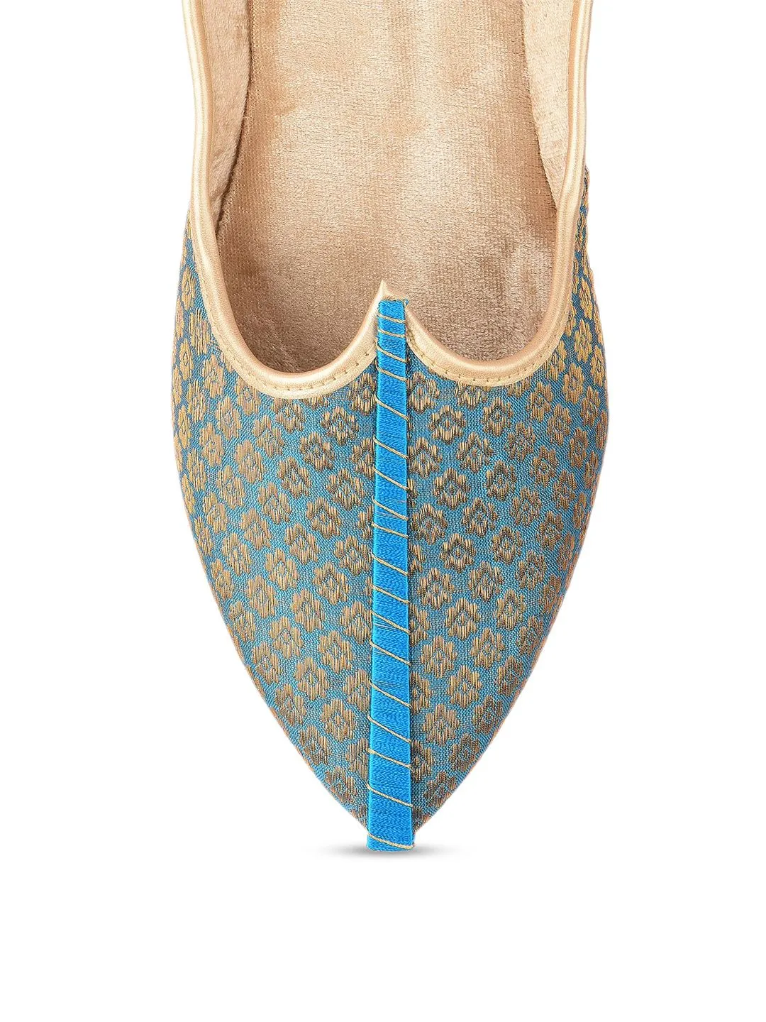 DESI COLOUR Men Woven Design Mojaris
