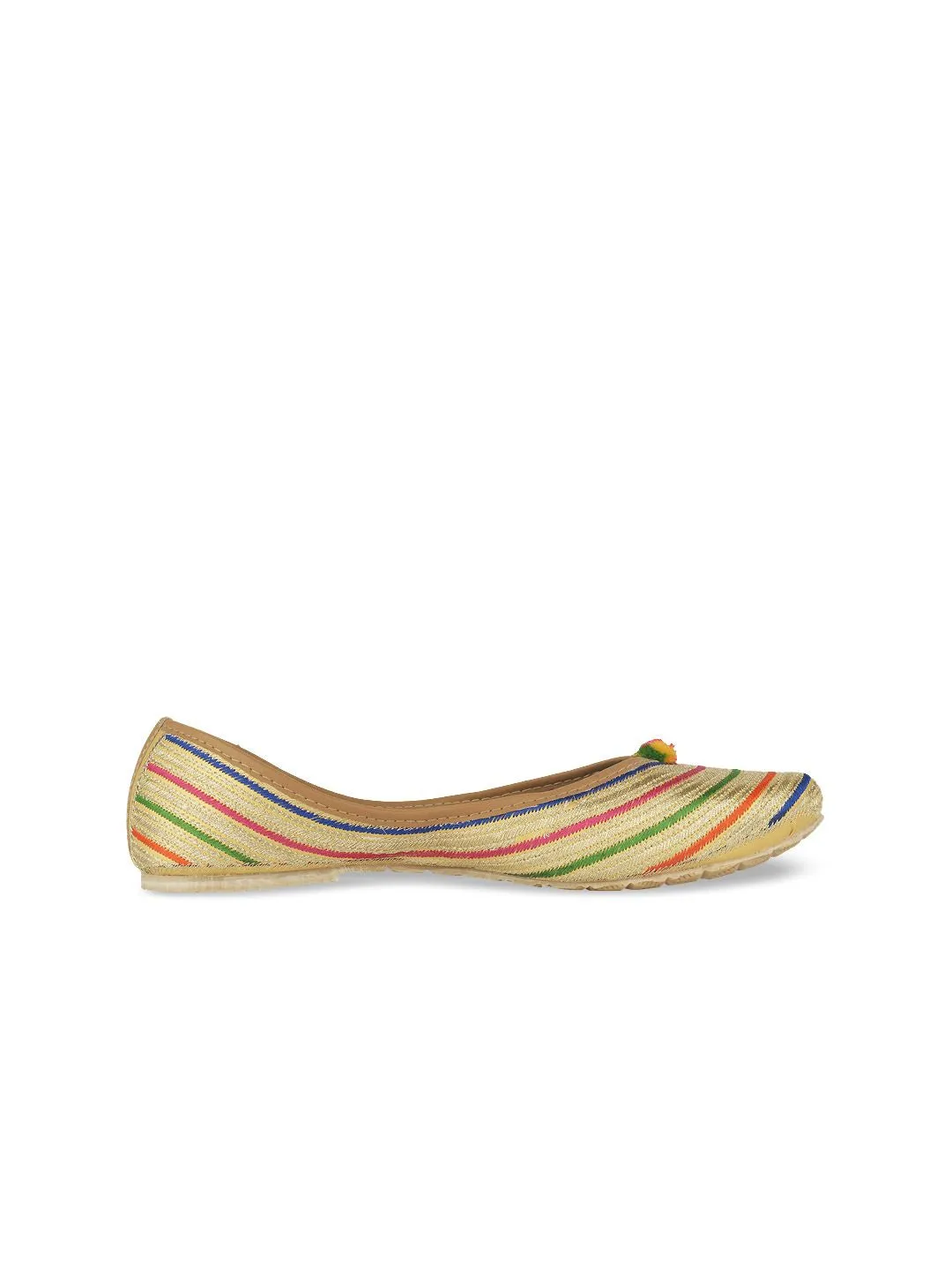 DESI COLOUR Women Woven Design Mojaris
