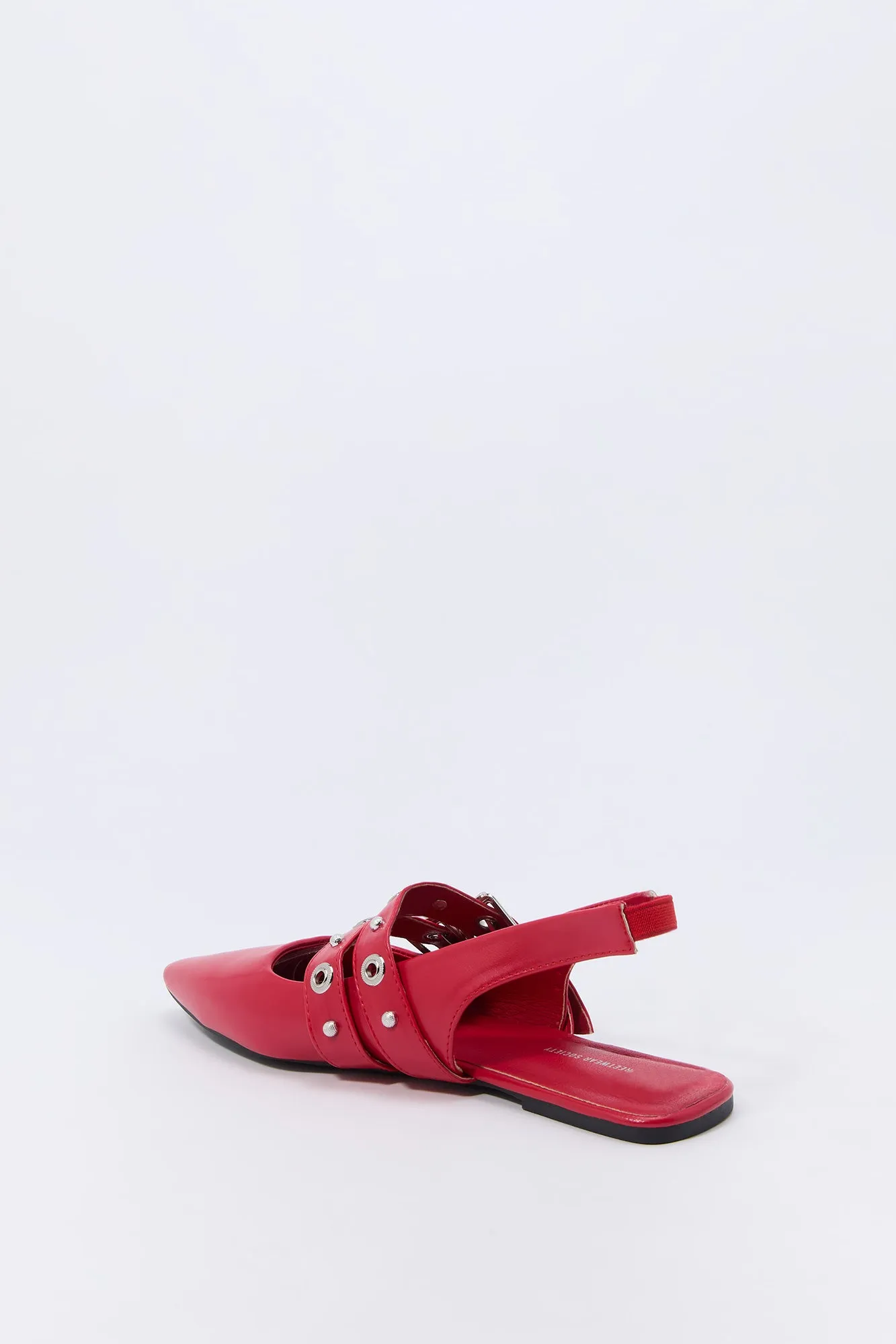 Double Buckle Slingback Flats