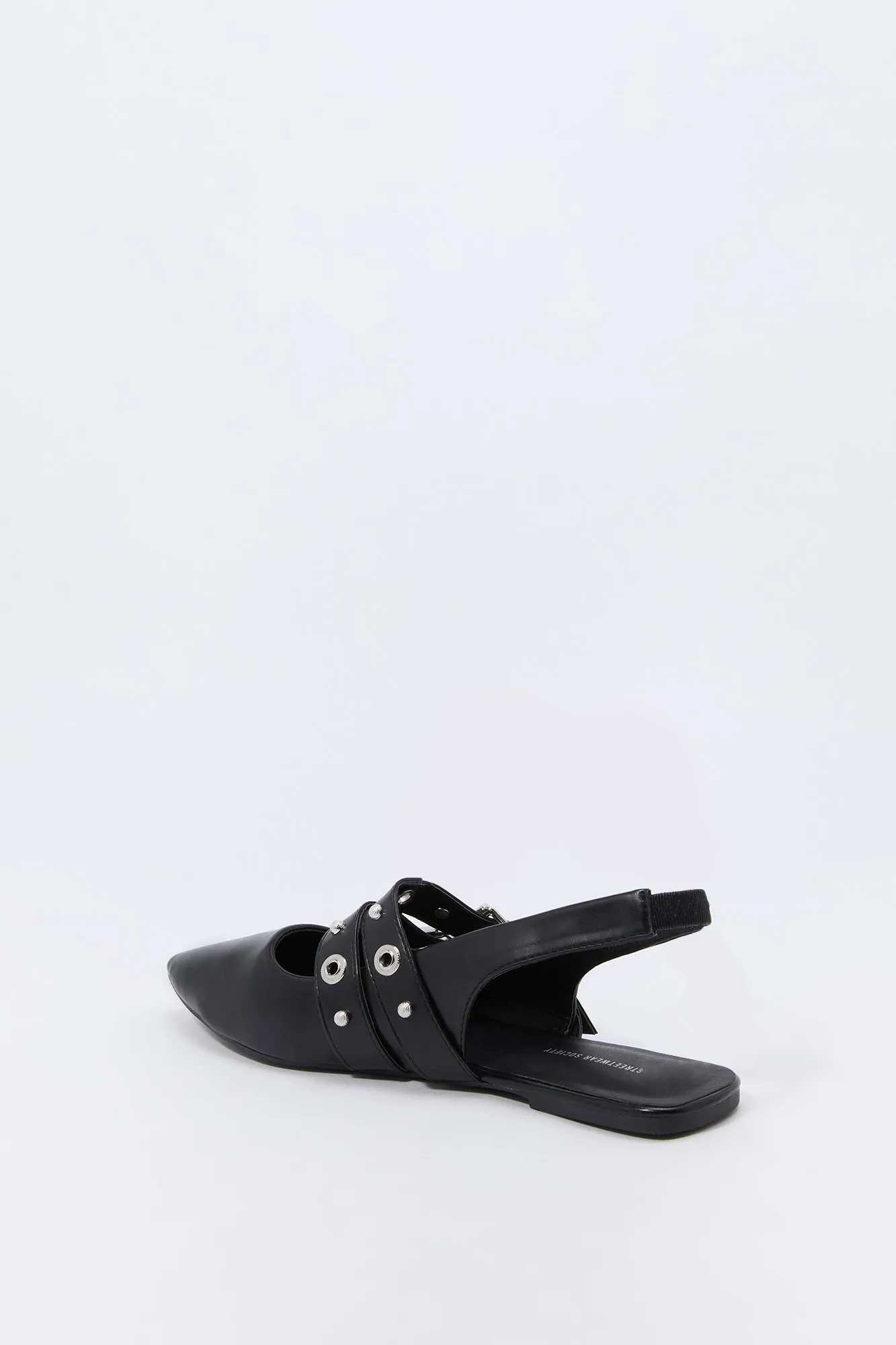 Double Buckle Slingback Flats