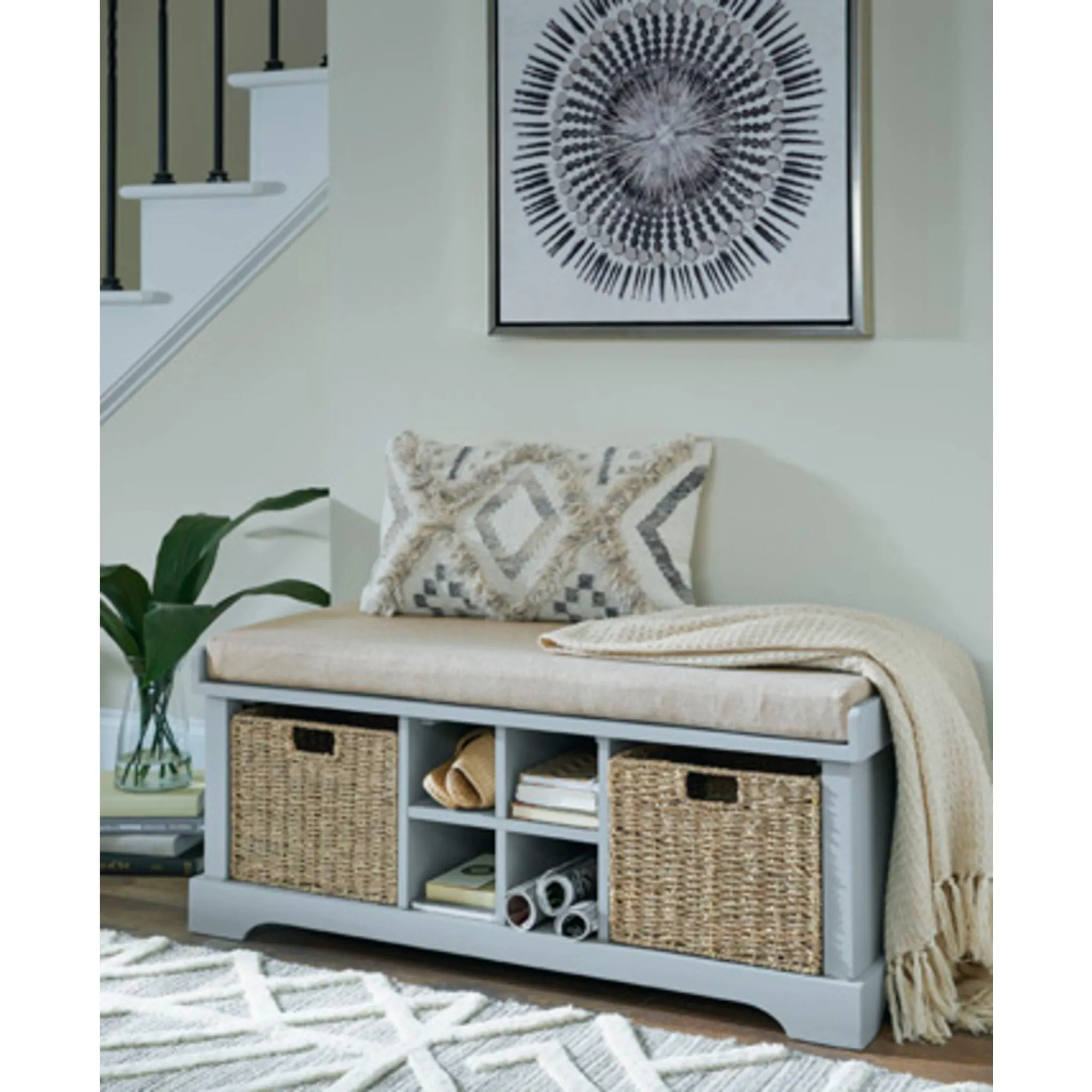 Dowdy Storage Bench - Gray