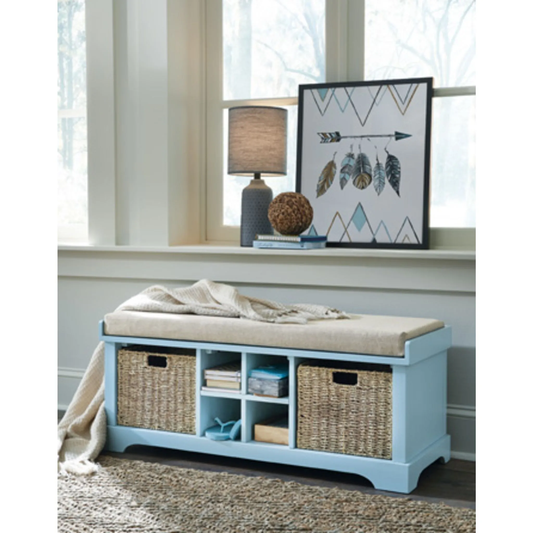 Dowdy Storage Bench - Teal