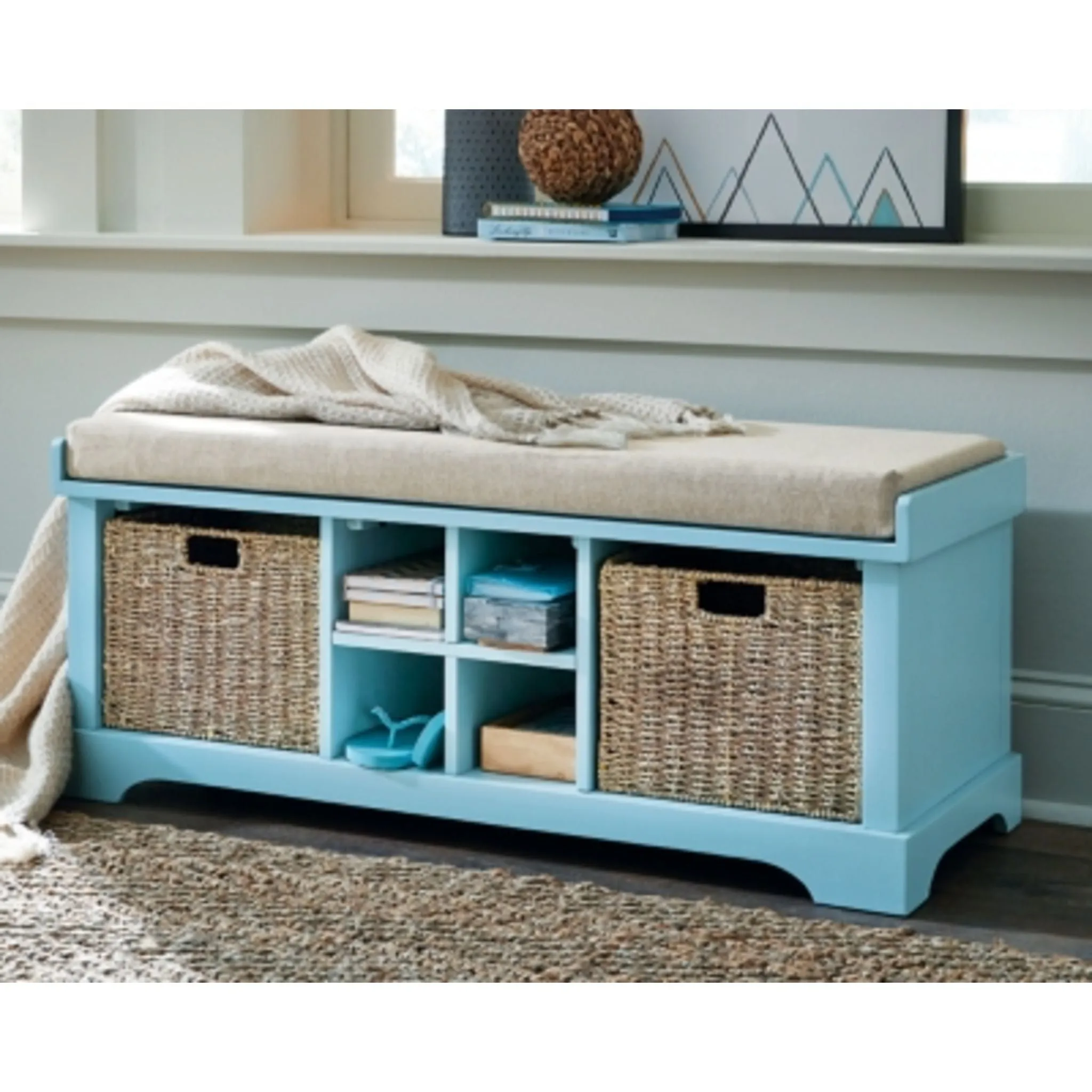 Dowdy Storage Bench - Teal